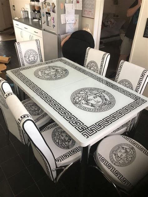 versace table and chairs|versace sofa for sale.